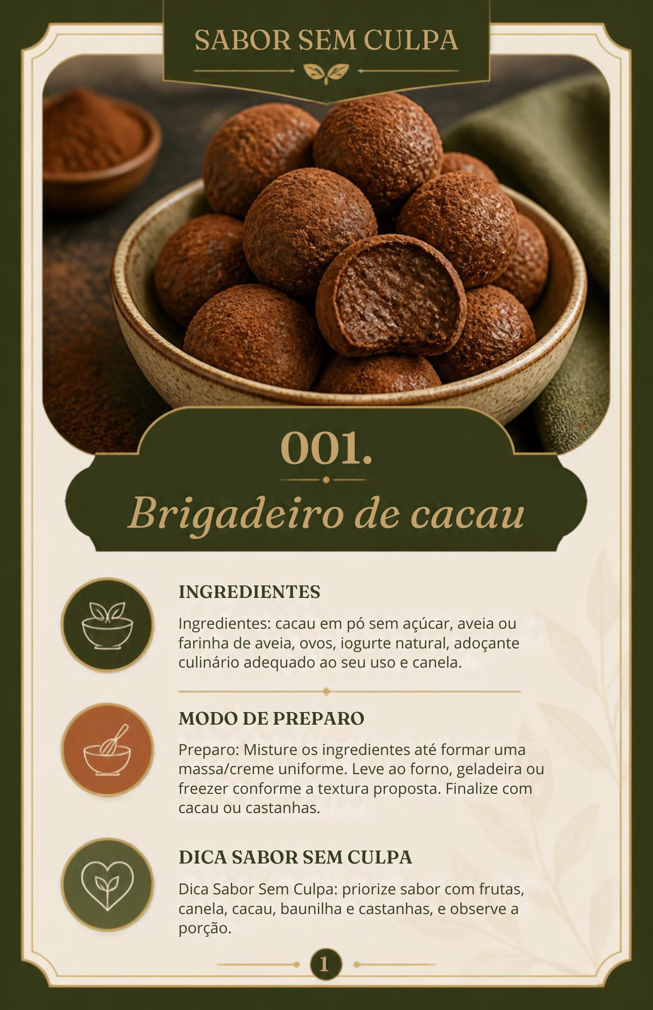 Página real do Sabor Sem Culpa