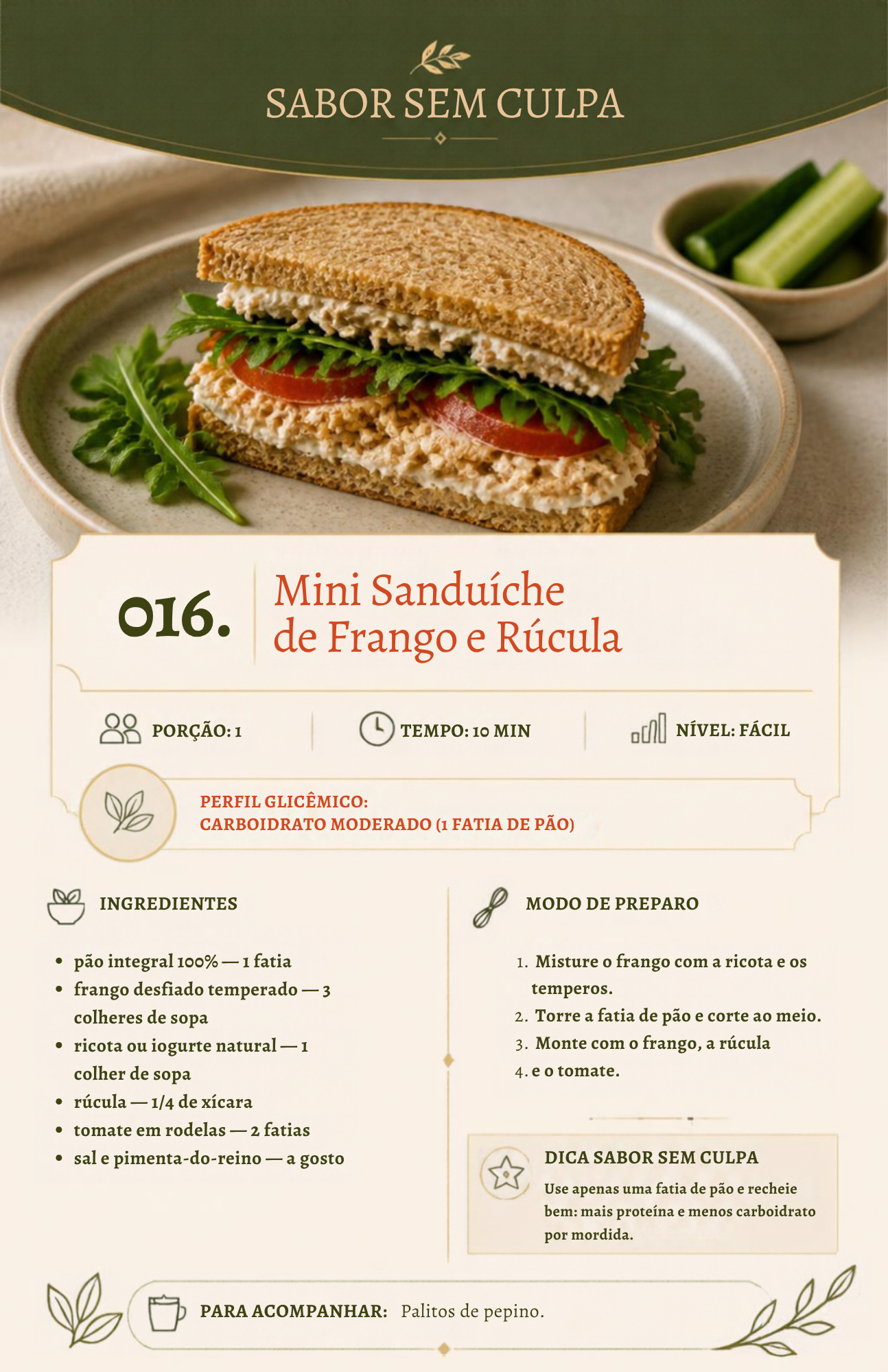 Página real do Sabor Sem Culpa