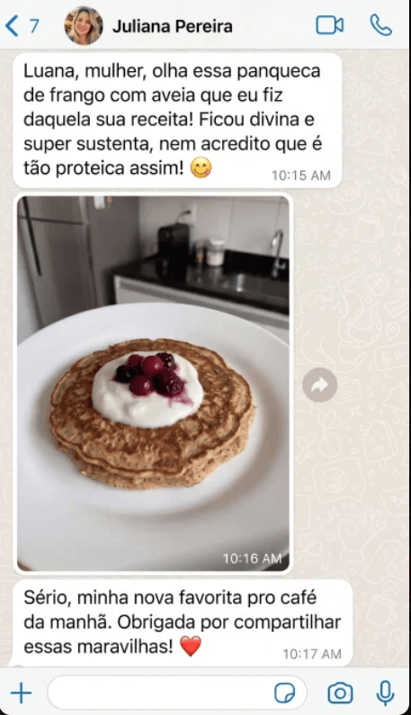 Prova social 1 do Sabor Sem Culpa