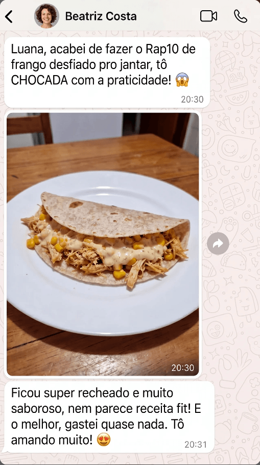 Prova social 3 do Sabor Sem Culpa